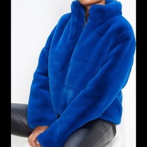 PrettyLittleThing Cobalt Blue Faux Fur
